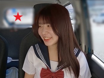 【素人】 女子穴希望のJKかすみちゃん。綺麗な乳首のおっさんとカーセックス！