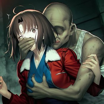【空の境界】美少女失踪事件の調査に来た両儀式…！薄汚いホームレスおじさんの不意打ちクロロホルムに敗北して凌辱レイプ…！