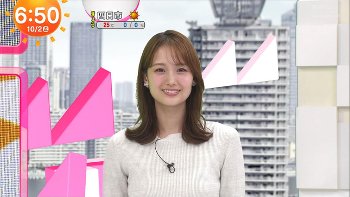 【画像】井上清華アナ　ニットで胸元を強調！！