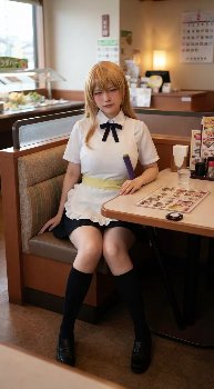 【AIエロ動画】ファミレスでキス