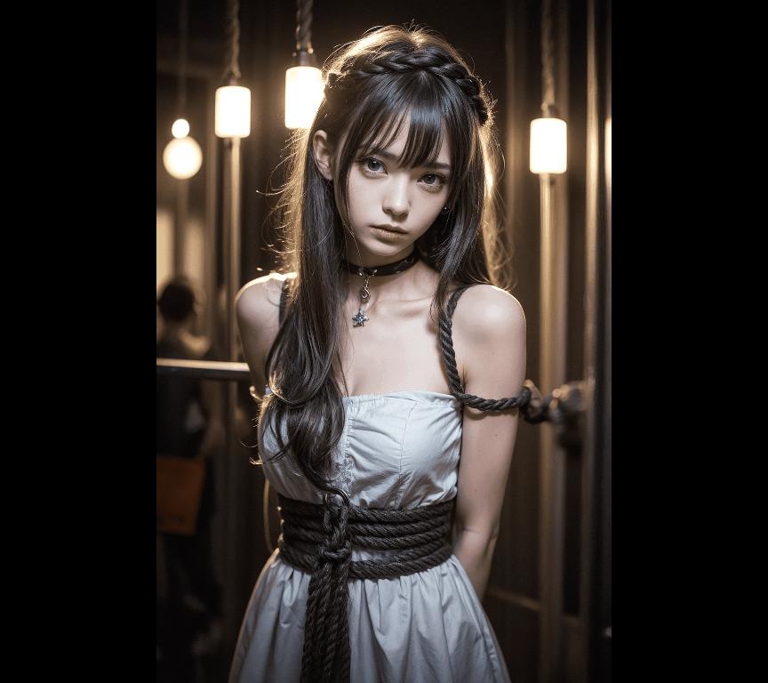 拘束された美女が男に脱がされるエロ動画
