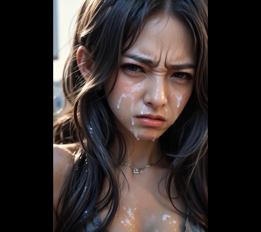 大人っぽい女性の顔射動画