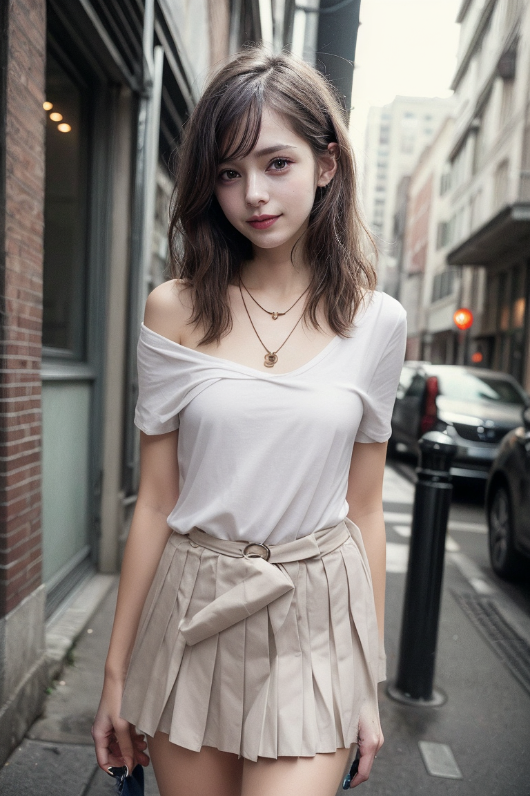清楚セクシーな韓国風ストリートコーデの美女｜脱衣ブロック崩しゲームのサムネイル