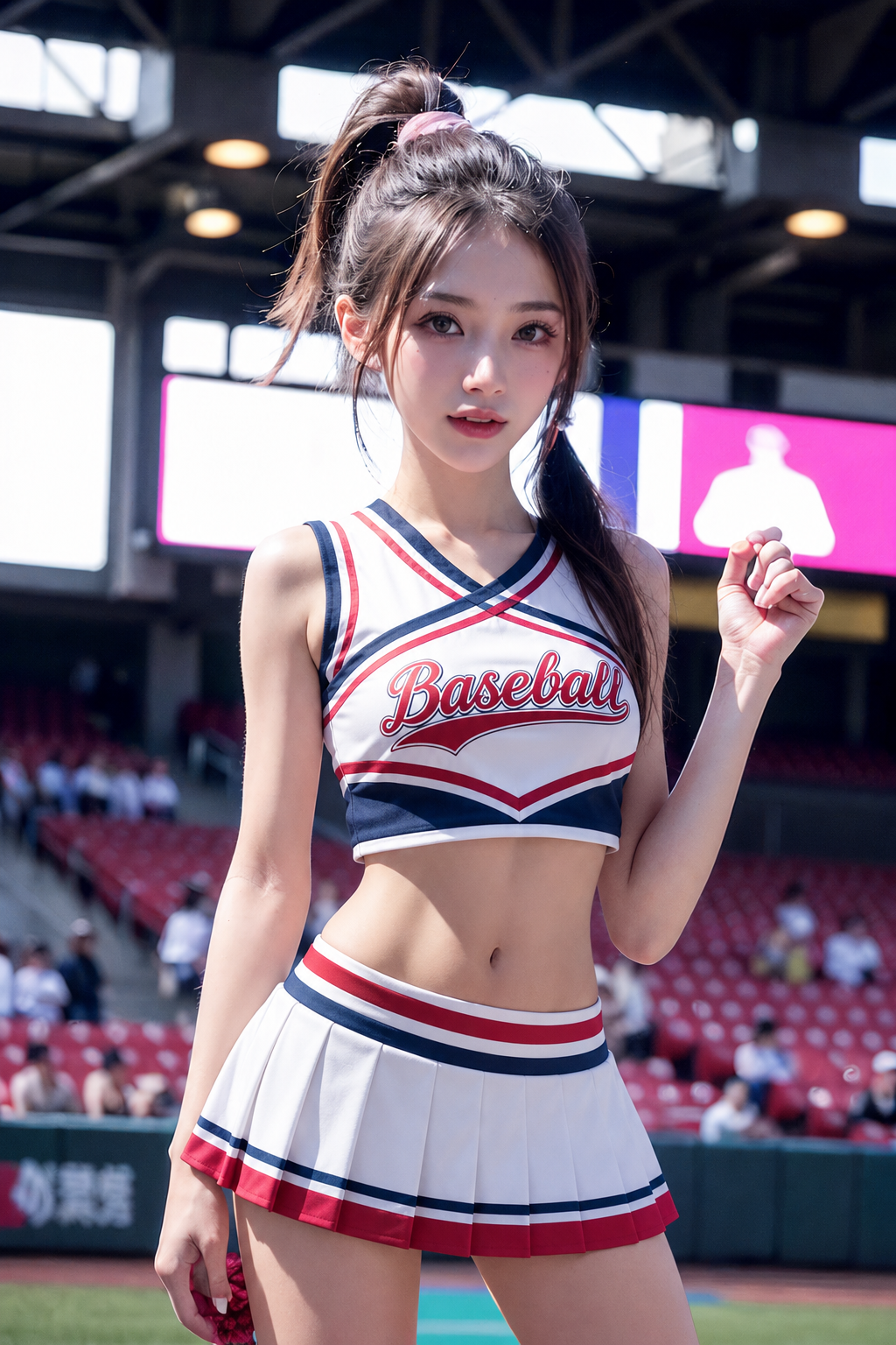 高校野球を応援するチアガール｜脱衣ブロック崩しゲームのサムネイル